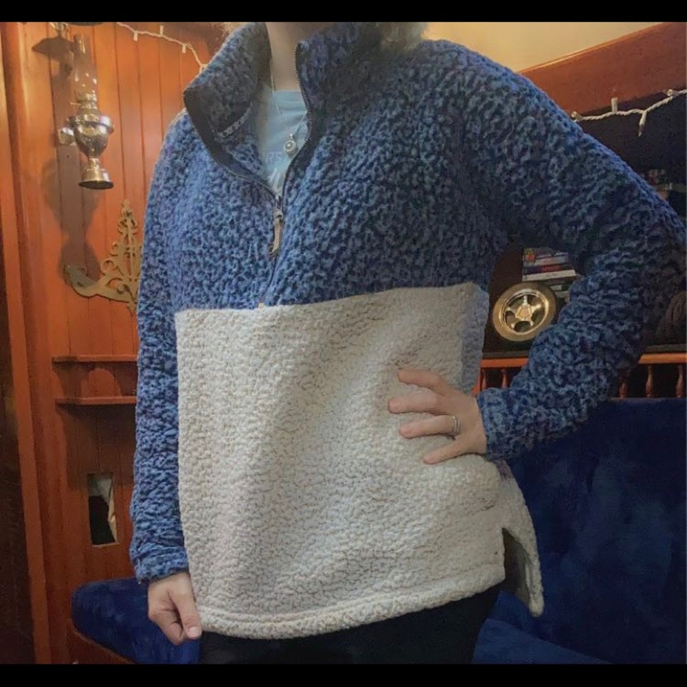 Cute fuzzy jacket very warm and comfortable